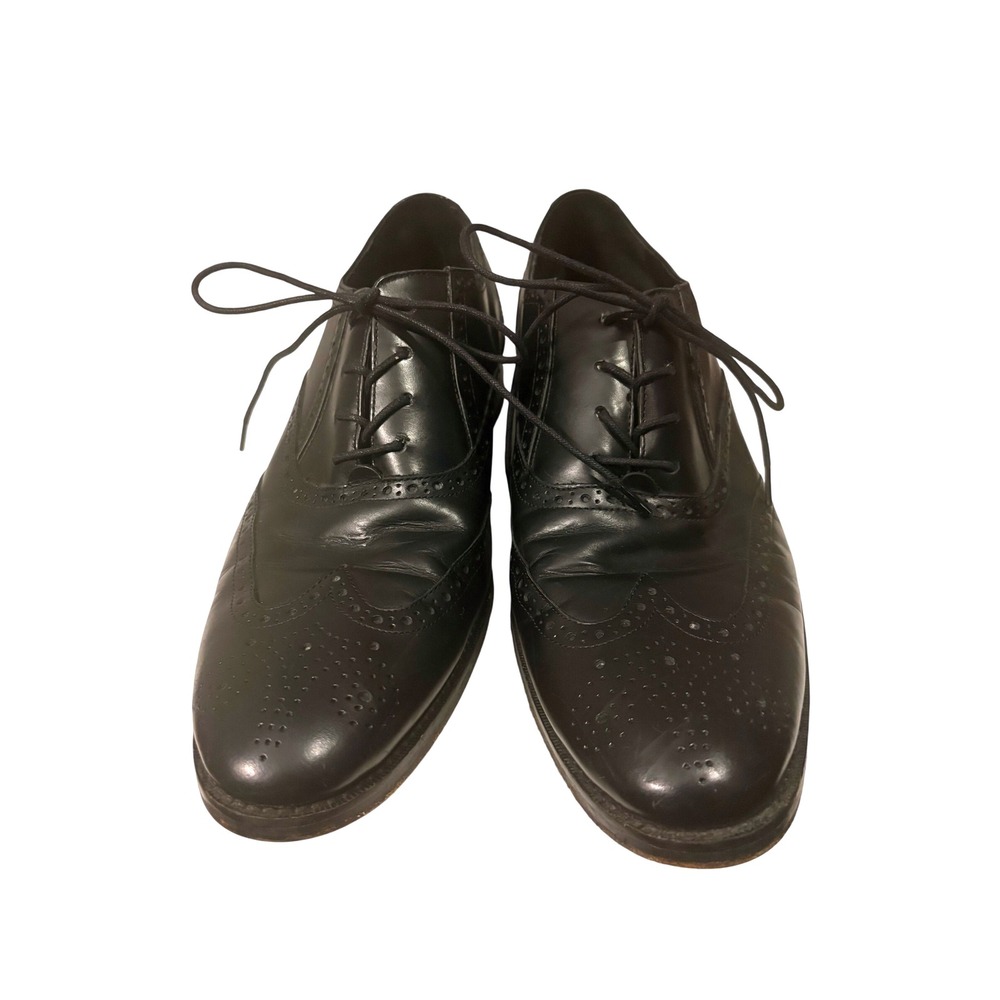 Cole Haan Mens Wingtip Oxford Dress Shoes Black Leather Lace Up Size 11M